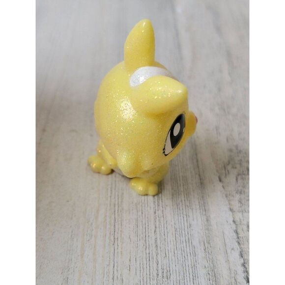 XO yellow glitter bunny rabbit Easter toy figure - Picture 2 of 4